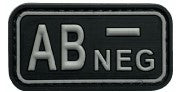 PATCH 3303 - AB NEG - SZÜRKE/FEKETE