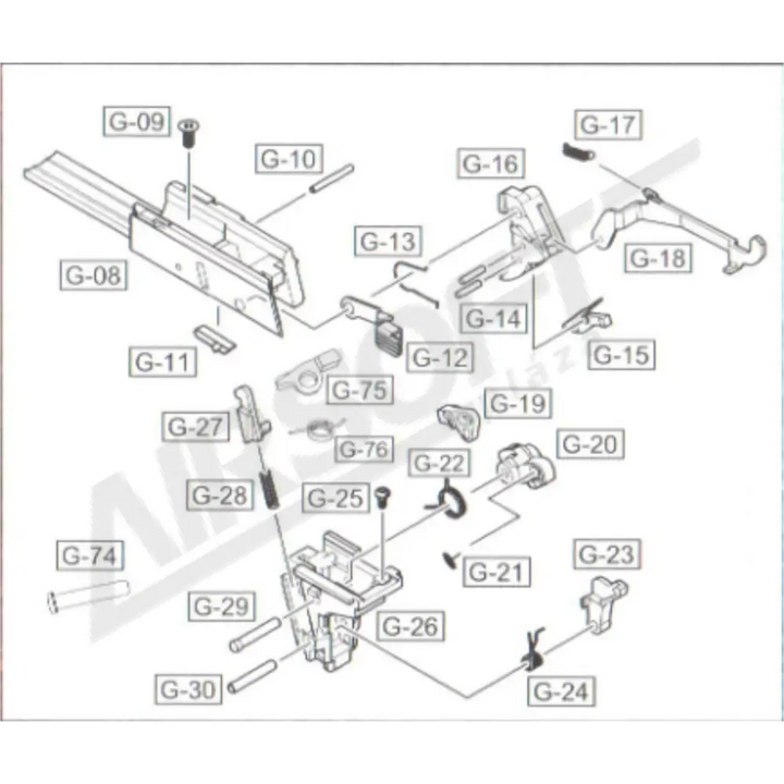 WE GLOCK G17 ELSÜTŐ RUDAZAT RUGÓ (G-17)